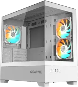 Gigabyte C201 PANORAMIC ICE ATX RGB illuminated case, white