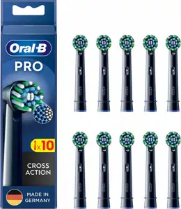 Nastavci za električnu četkicu Oral-B Pro CrossAction, 10 kom, crni