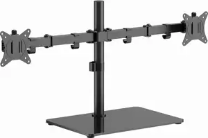 Gembird MS-D2ST-01 Dual monitor desk stand (rotate, tilt, swivel), 17”-32”, up to 9 kg, black