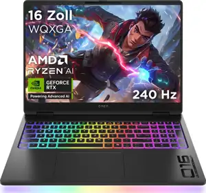 Prijenosno računalo HP MAX 16-ak0174ng (black, AMD Ryzen AI 7 350, NVIDIA GeForce RTX 5070 Ti, 32 GB DDR5, 1 TB (1 TB null), ohne Betriebssystem)