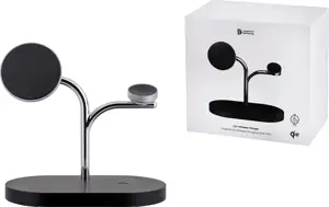 Samsung GP-PWU024WIABW mobile device charger Headset, Smartphone, Smartwatch Black, Silver USB Wireless charging Indoor