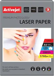 Activejet AP4-160G100L photo paper for laser printers; A4; 100 pcs