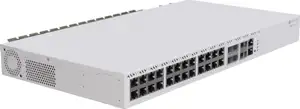 Mikrotik Cloud Router Switch CRS326-4C+20G+2Q+RM, 20x 2.5 GIGABIT Ethernet, 4x Combo ports ethernet 2.5G/10G SFP+, 2x 40G QSFP+, 128 MB DDR2 RAM, 32 MB storage, RouterOS v7 License level 6, 2x AC In