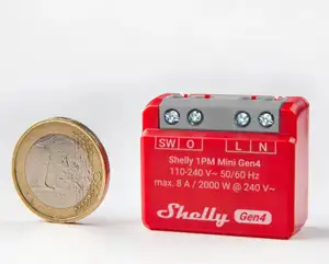 SHELLY 1PM Mini Gen4 Smart switch Red