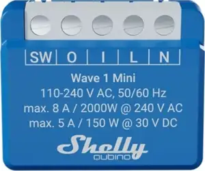 Shelly Qubino Wave 1 Mini LR Smart switch Z-Wave Blue