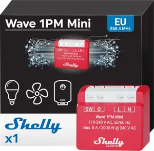 Shelly Wave 1PM Mini LR Smart Z-Wave Relay