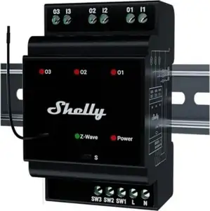 Shelly Qubino Wave Pro 3 3-channel Din Z-wave Bus Relay