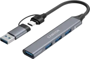 CANYON hub DS-02 4in1 USB-A/C Grey