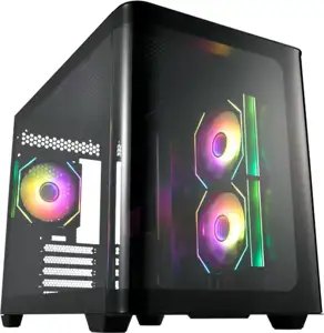 FSP S380 Black, 3x vent., crno, bez napajanja