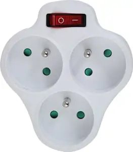 Esperanza ELK304W Electrical Splitter 3 sockets switch White