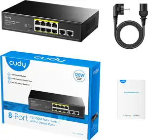 Cudy FS1010P network switch Fast Ethernet (10/100) Power over Ethernet (PoE) Black