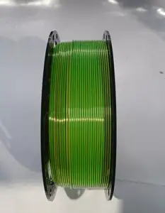 Silk PLA filament 1.75 mm, 1 kg, yellow/green