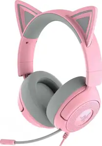 Razer Kraken Kitty V3 X Quartz (rosa/grau, 3,5-mm-Klinkenstecker)