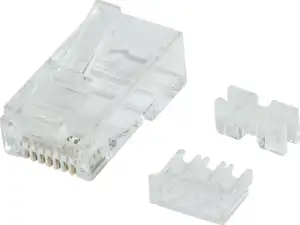 Modularni utikač RJ45 Cat.6A UTP, s uvodnicom, za meki i tvrdi kabel AWG24-27, pak. 50 kom.