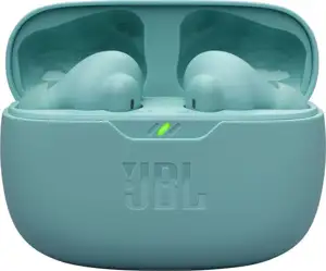JBL Vibe Beam 2 wireless headphones with microphone, blue