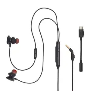 JBL Quantum 50C In-ear Wired USB-C Gaming Headphones, Black