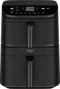 Friteza na vrući zrak Cosori Turbo Tower Air CAF-DC121-ADER, 10.8L (4.3L + 6.5L), 2630W, crna