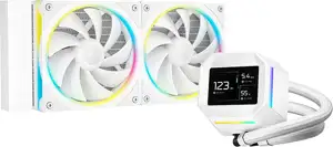 AIO Liquid Cooler DeepCool LM240 WH, 240mm, LCD, ARGB, white