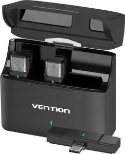 Set of 2 Vention USB-C microphones + charging case