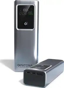 PATONA Platinum Powerbank Luxury One PD100 | 20000mAh | PD 100W | USB-C + USB-A Silver, Black