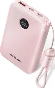 Vention 10000mAh Powerbank 2xUSB-C 1xUSB-A 22.5W, pink