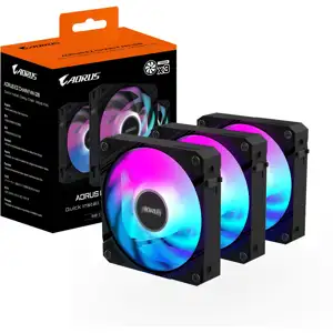 Ventilatori Gigabyte AORUS EZ Chain Fan 120 ICE, 120 mm, crni, 3-pack