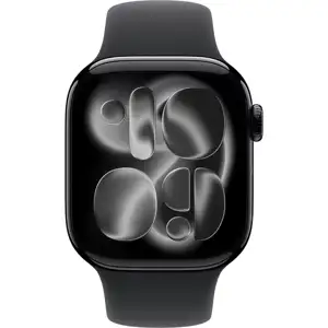 Apple Watch S11 Aluminium 42mm Diamantschwarz (Sportarmband schwarz) S/M