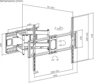 Manhattan TV nosač zidni 60