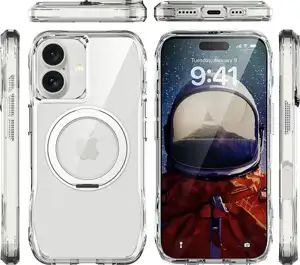 MM TPU IPHONE 17 - DROP-PROOF PURE MAGSAFE KICKSTAND Clear