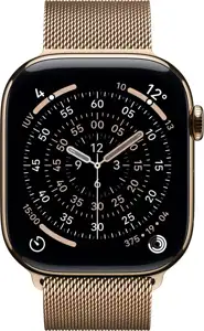 Apple Watch S11 Titan Gold Cellular 46mm (Milanaise Armband gold) S/M