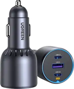 Ugreen 75W 3-port car charger