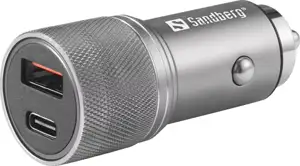 Sandberg Car Charger 1xQC3.0 and 1xUSB-C 48W car charger