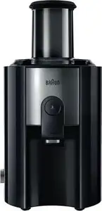 Braun IdentityCollection J 500 – Centrifugalni sokovnik 900 W s velikim uvodnim otvorom i anti-kap sustavom (crno/nerđajući čelik)