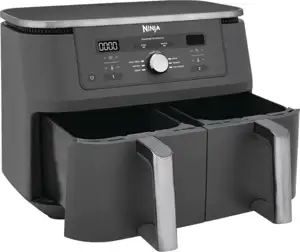 Friteza na vrući zrak Ninja MAX Dual Zone DZ400EU – 2470 W, 2 korpe po 4,75 L (ukupno 9,5 L), 6 programa (siva metalik)
