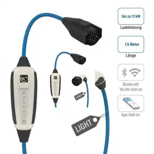 Mobile Wallbox 16A light 7,5m Pure (white, 11 kW, 7,5 Meter Kabel)