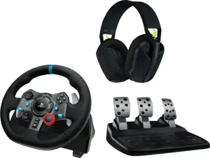 Logitech G29 EU + G435 Black Gaming Controller Aluminium Black USB Steering wheel + pedals + headset PC