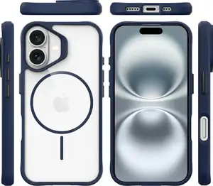 MM TPU IPHONE 17 - DROP-PROOF COMBAT X BLACK-BLUE MAGSAFE SLIM