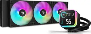 AIO Liquid Cooler DeepCool LQ360 ULTRA, 360mm, LCD, ARGB, Black