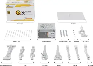 650W Seasonic Core GX-650-V2-WHITE Kabelmanagement