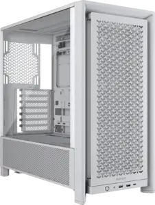 Kućište Corsair Frame 4000D RS WhiteMid-Tower, 3x RS120 performance ventilatora