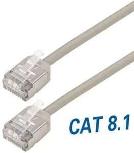 Transmedia Cat8.1 Thin flexible U FTP patch cable, 1m