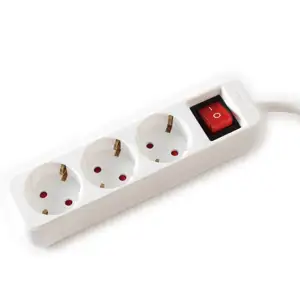 Roline VALUE naponska letva sa prekidačem 3 utičnice, 3.0m kabel, bijela