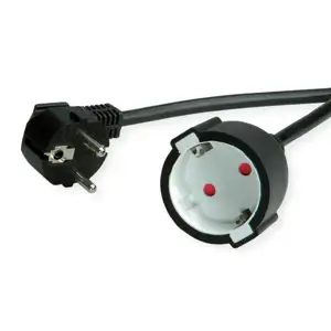 Roline VALUE naponski produžni kabel, schuko utičnica, 10m, crni