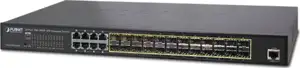 Planet L2 24-port 100 1000X SFP 8-port Shared TP Managed Switch Redundant AC DC Power