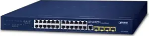 Planet 24-Port 10 100 1000T 4-Port 100 1000X SFP Managed Gigabit Switch with 36-72V DC Redundant Power