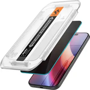 Spigen Glass tR EZ Fit (Privacy) 2 Pack, zaštitno staklo za ekran telefona 2 kom - iPhone 17/16 Pro/17 (AGL07929)