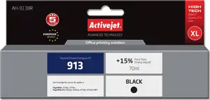 Activejet AH-913BR Ink (replacement for HP 913 L0R095AE; Premium; 70 ml; black)