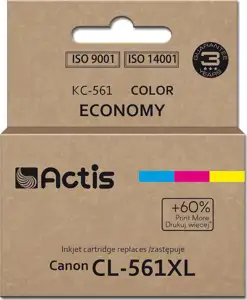 Actis KC-561 Ink (replacement for Canon CL-561XL; Supreme; 18 ml; cyan, magenta, yellow). Prints 60% more than OEM.