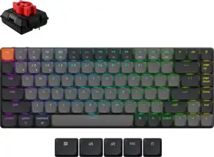 Tipkovnica Keychron K3X-H1-UK Carbon Black RGB75% Layout/BT/Wired/Red Switch/Low profile