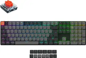Tipkovnica Keychron K5X-H1-UK Carbon Black RGB100% Layout/BT/Wired/Red Switch/Low profile